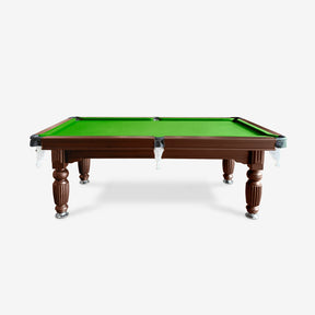Solid Oak 8ft Slate Pool Table - Walnut Frame/Green Felt [SHIPS IN 5 WEEKS]