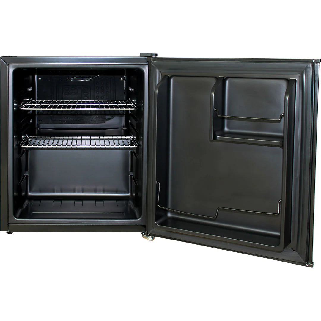Yellowstone Retro Black Small Vintage Mini Bar Fridge 46 Litre With Opener