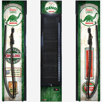 Dino - Fuel Pump Branded Skinny Upright Bar Fridge