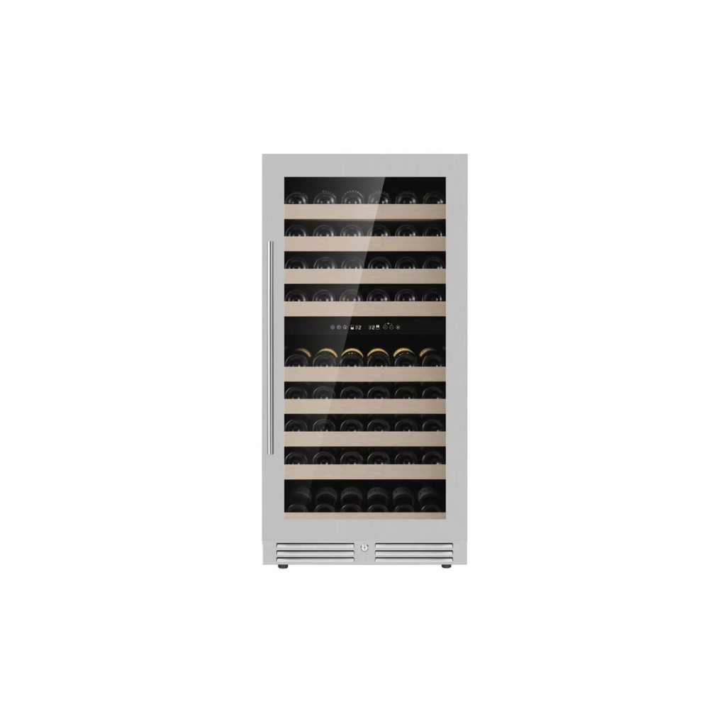 1200mm Height Upright LOW-E Glass Door Dual Zone Wine Fridge