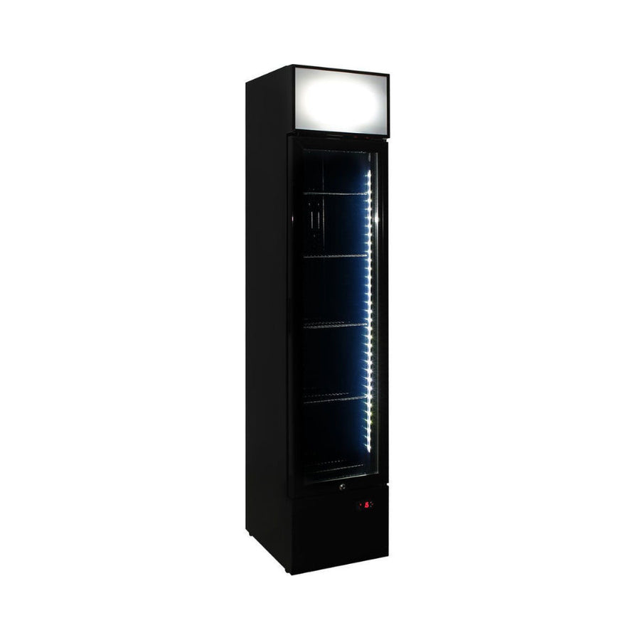 Schmick Skinny Upright Glass Door Bar Fridge Triple Glazed LOW E Glass, Lock And Brand Parts - Model SS-P160FA