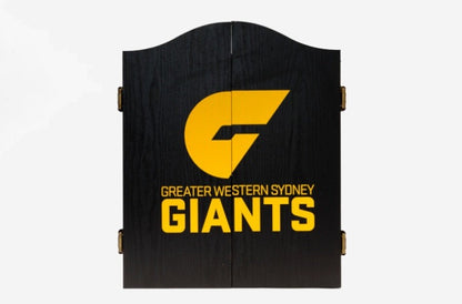 Greater Western Giants AFL Dart Board and Cabinet Set