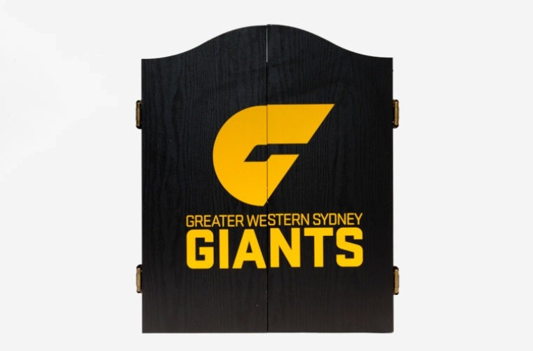 Greater Western Giants AFL Dart Board and Cabinet Set
