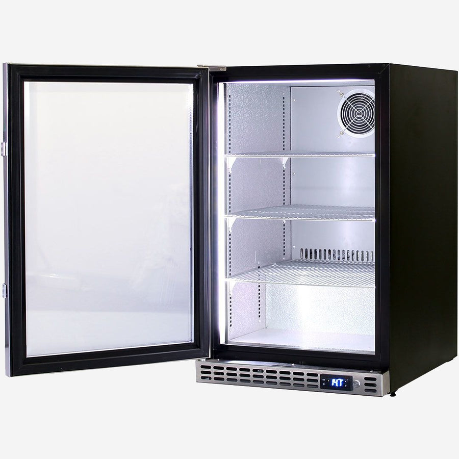 Schmick Quiet Running Front Venting Under Bench Heated Glass Door Bar Fridge Model SK116R-HD