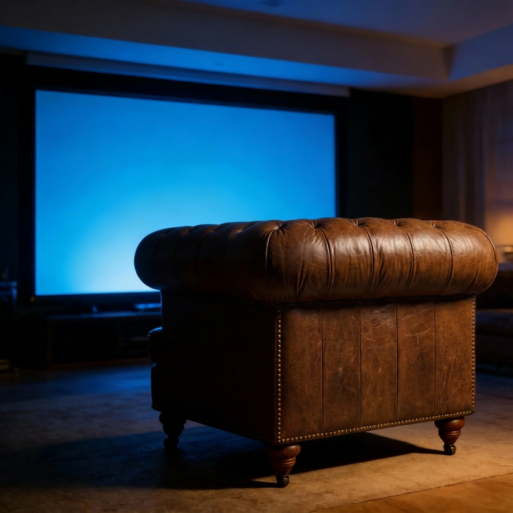 Winston Classic Vintage Leather Chesterfield lounge chair – Cigar Brown