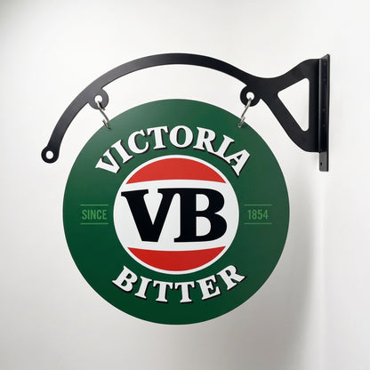 Victoria Bitter 400mm double-sided round metal sign