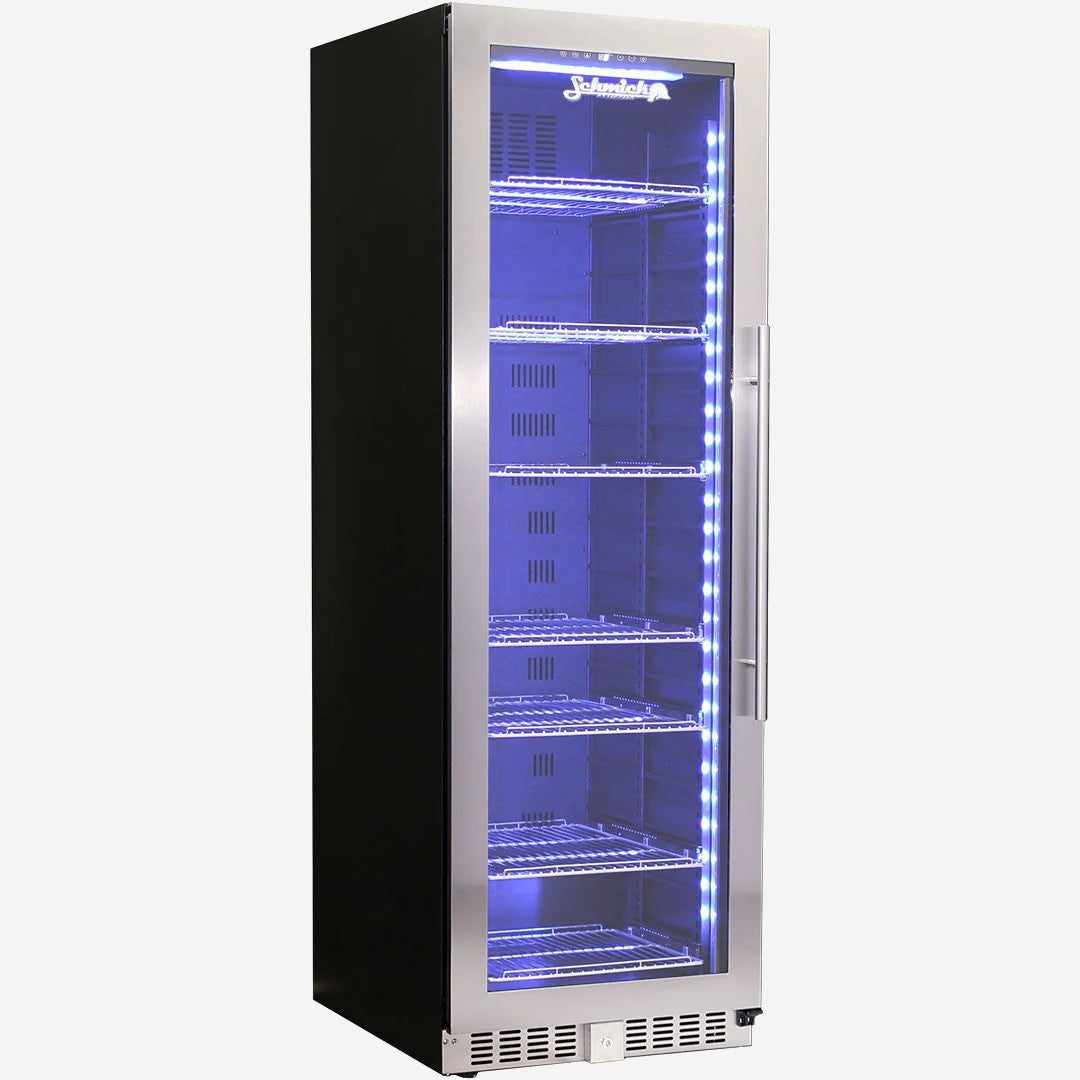 Schmick Upright Glass Door Drinks Refrigerator Model BD425RB-B Right Hinged [ON BACK ORDER MID JULY]