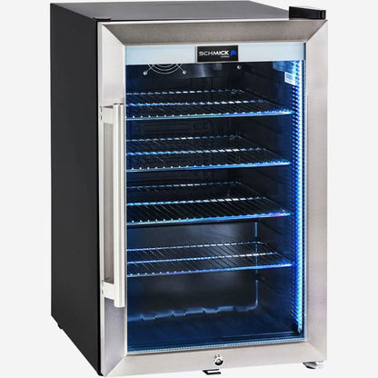 Schmick Tropical Triple Glazed Outdoor Glass Bar Fridge 70 Litre HUS-SC70-SS