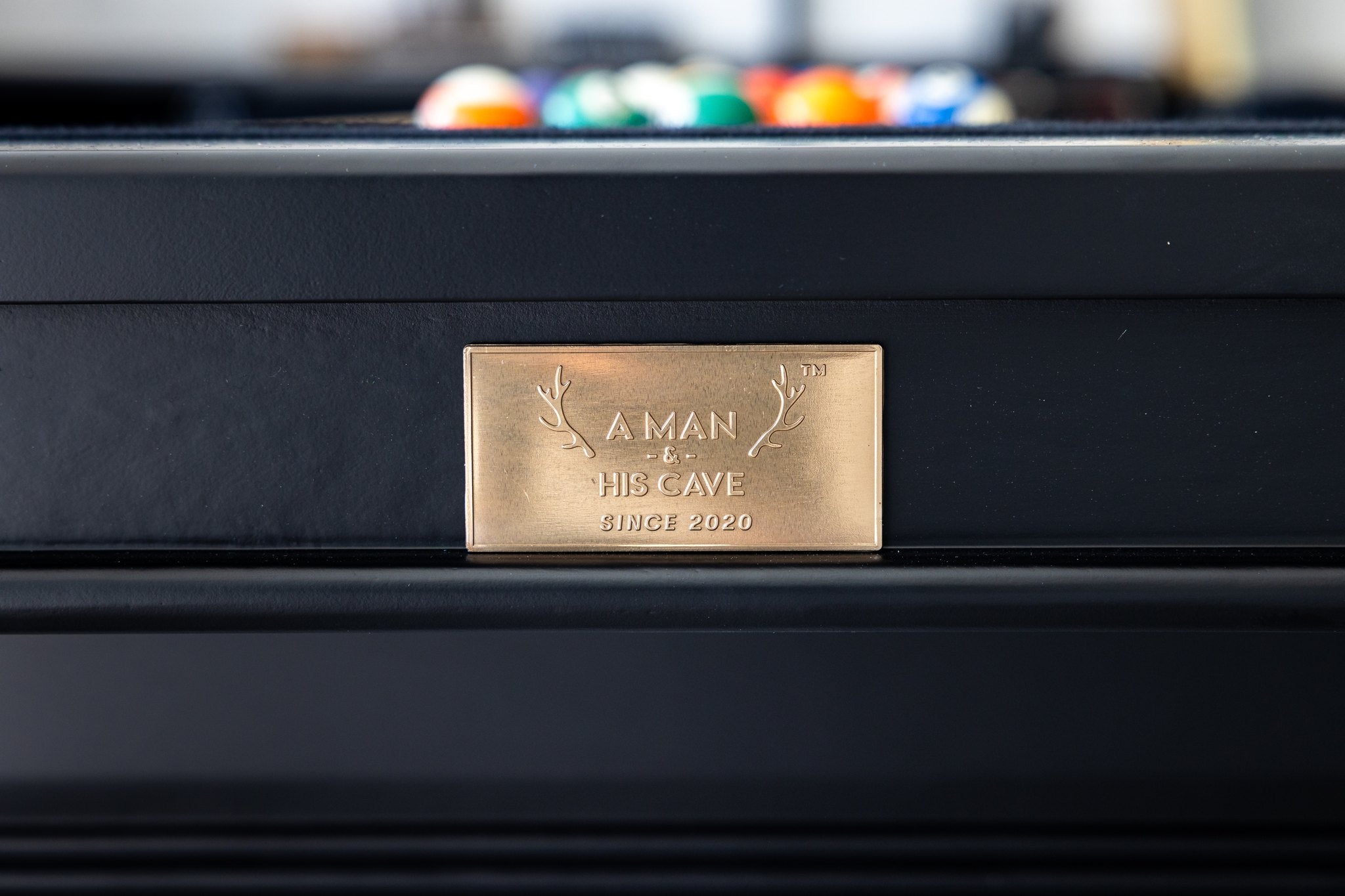 Solid Oak 8ft Slate Pool Table - Black Frame/Black Felt [SHIPS IN 7 WEEKS]