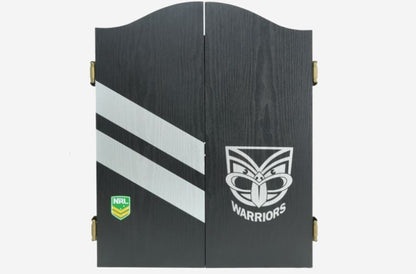 New Zealand NZ Warriors Dart Board and Cabinet Set