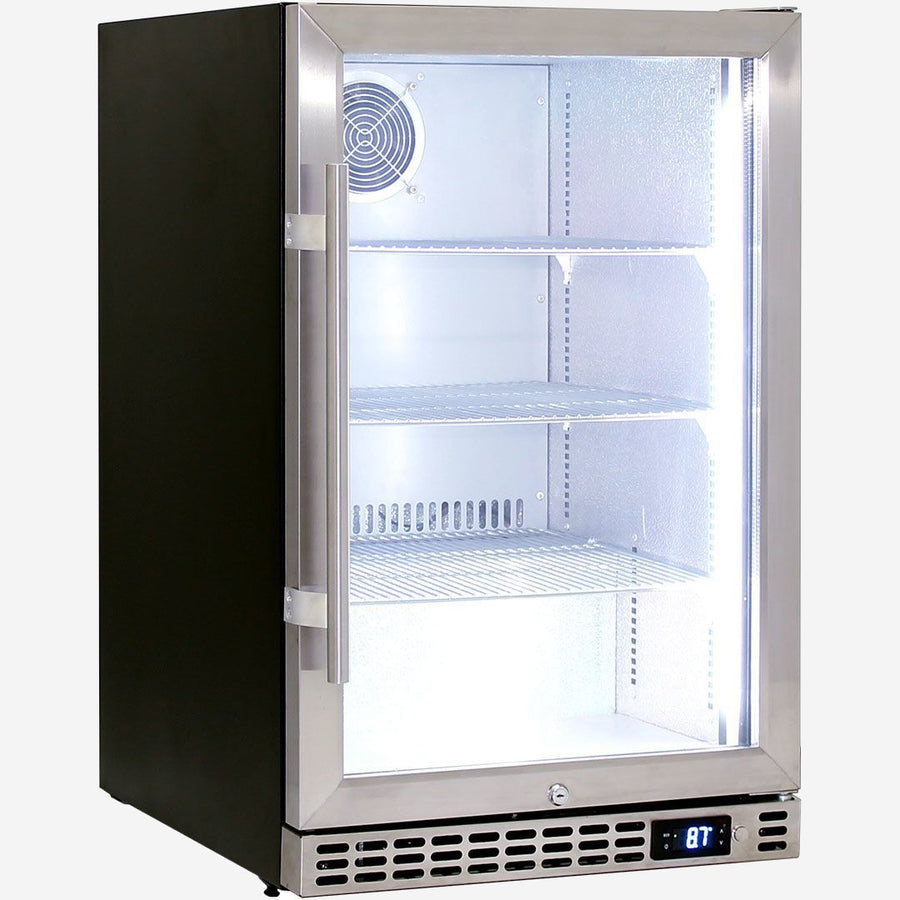 Schmick Quiet Running Front Venting Under Bench Heated Glass Door Bar Fridge Model SK116R-HD