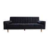 Sofa Marcella Black Velvet Fabric