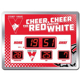 Sydney Swans AFL Aussie Rules SCOREBOARD LED Clock