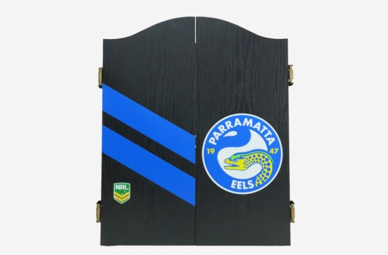 Parramatta Eels Dart Board and Cabinet Set