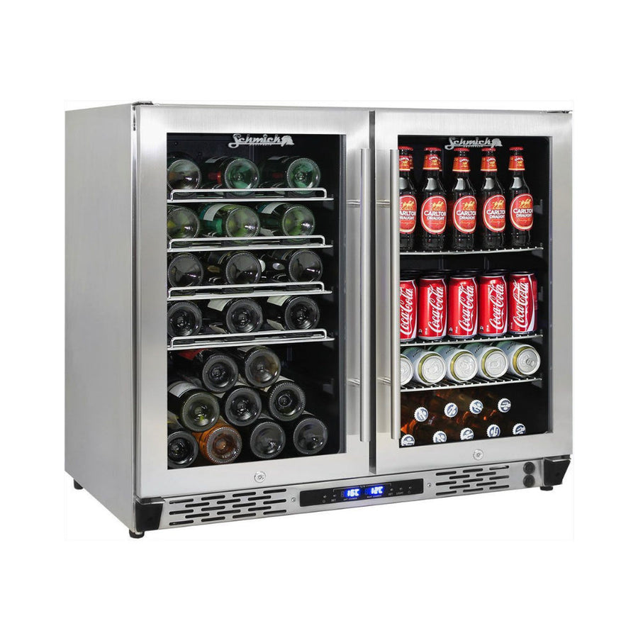 Schmick Twin Zone Alfresco Beer And Wine Bar Fridge Model JC190-GG 2 Yrs Parts/Labour