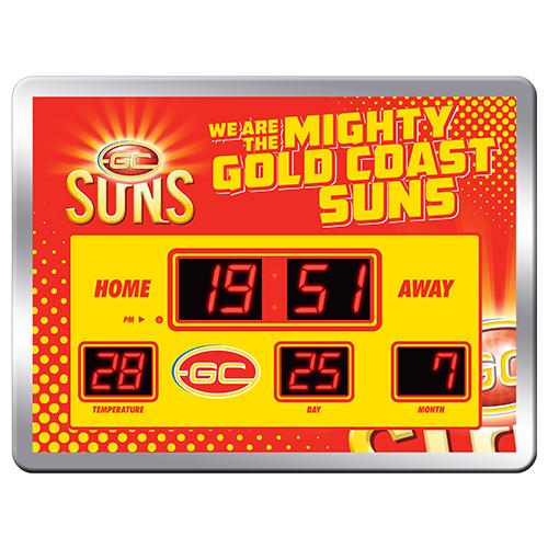 Gold Coast Suns AFL Aussie Rules SCOREBOARD LED Clock