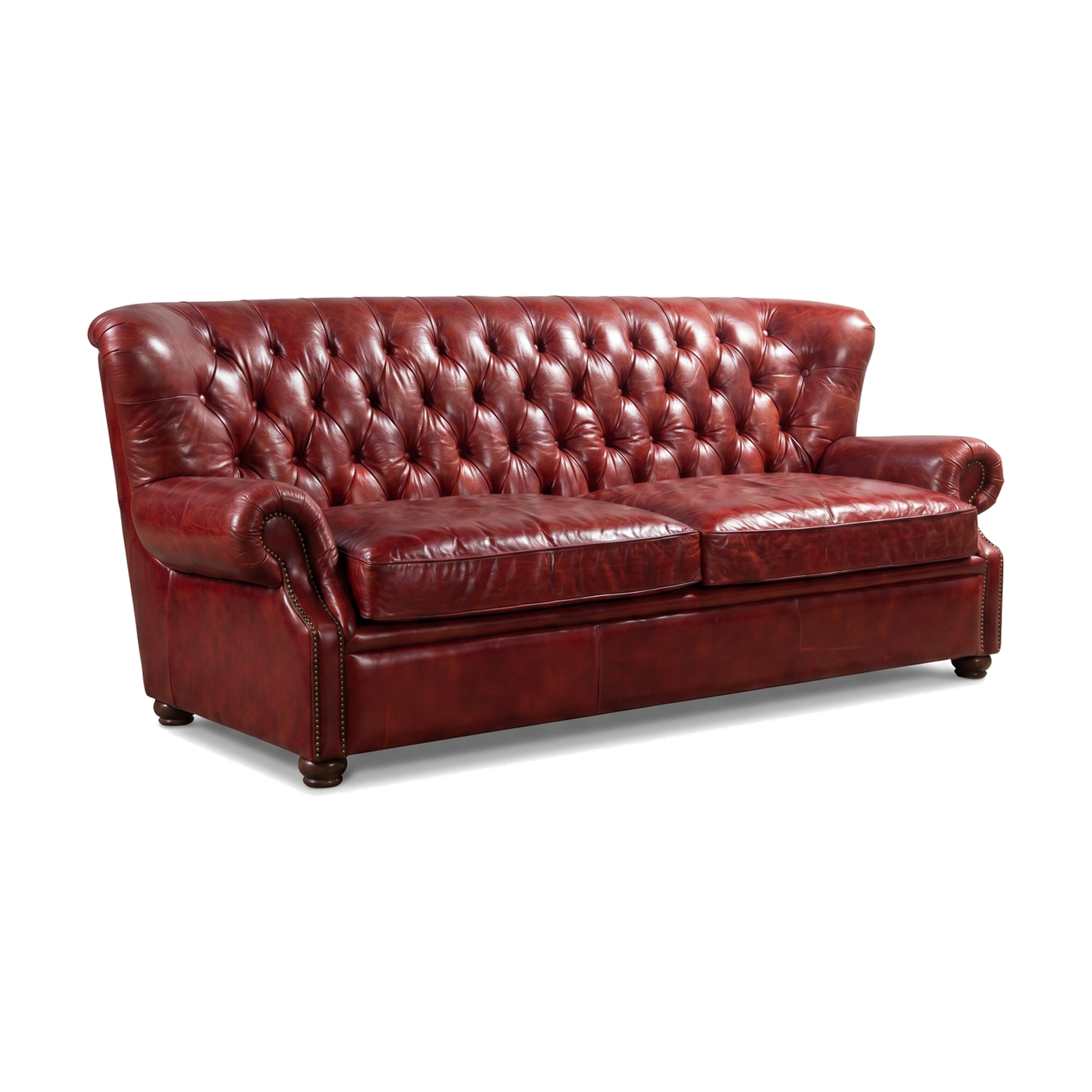 Barrister Three-Seat Chesterfield Lounge – Oxblood