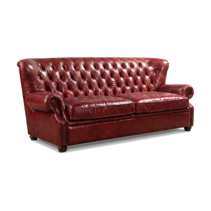 Barrister Three-Seat Chesterfield Lounge – Oxblood