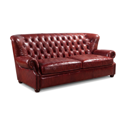 Barrister Two-Seat Chesterfield Lounge – Oxblood