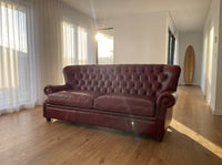 Barrister Two-Seat Chesterfield Lounge - Oxblood
