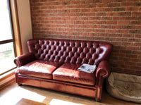 Barrister Two-Seat Chesterfield Lounge - Oxblood