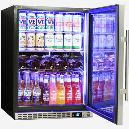 Schmick Quiet Running Front Venting Under Bench Glass Door Bar Fridge Heated Glass Model SK156R-HD