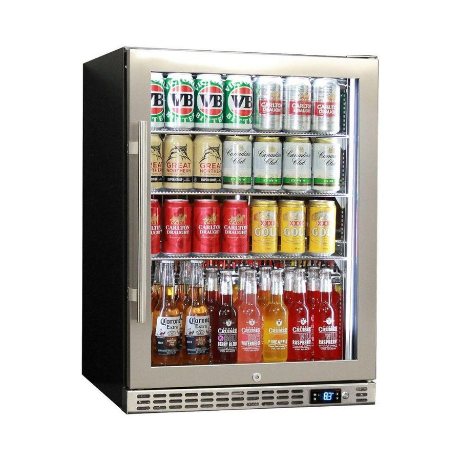 Schmick Quiet Running Front Venting Under Bench Triple Glazed Glass Door Bar Fridge - Model SK156R-SS