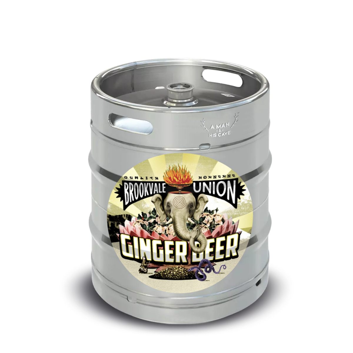 Beer Keg - Brookvale Union Ginger Beer 50lt Commercial Keg 4.0% D-Type Coupler [NSW]