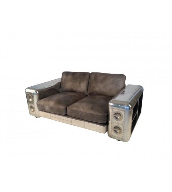 Maverick Aluminium Aviator Lounge with in-built storage – 2 seat