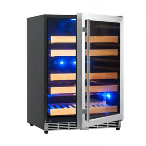 152 Litre Under Counter Glass Door Dual Zone Wine Fridge