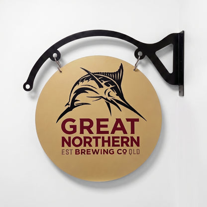 Great Northern Brewing Co 400mm double-sided round metal sign