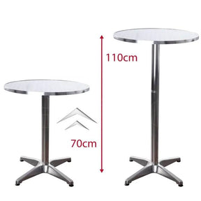 Table & Bar Stools - Ampol Adjustable Height Retro Bar Table