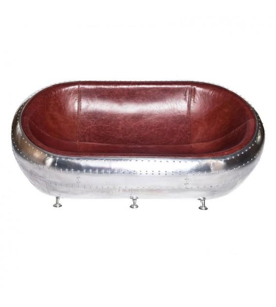 Gulfstream Aluminium and Leather Capsule Sofa