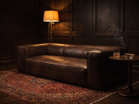 Coburn Three-Seat Slab Lounge - Espresso