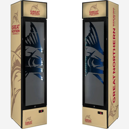 Great Northern Branded Skinny Upright Bar Fridge