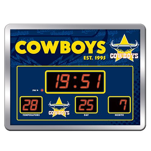 North QLD Queensland Cowboys SCOREBOARD LED clock