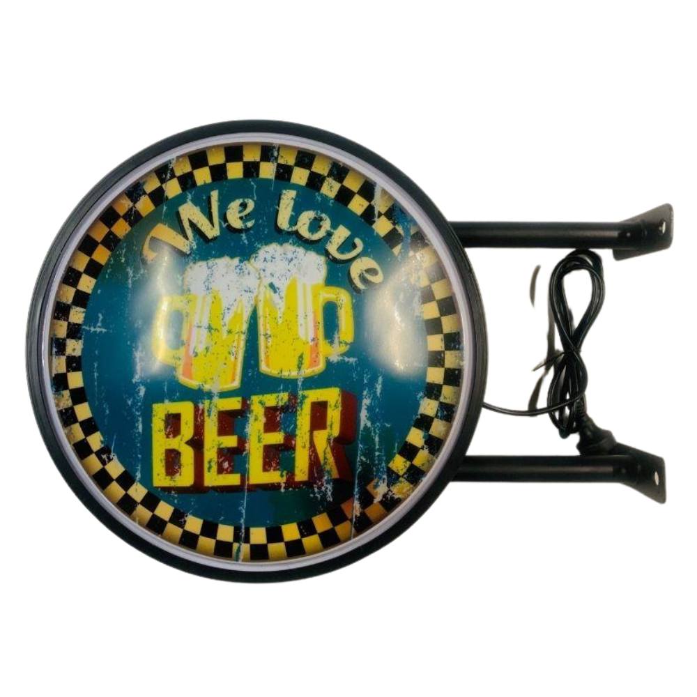 We Love Beer Cheers Bar Lighting Wall Sign Light LED