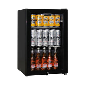 Schmick Black Tropical Double Glazed Glass Door Bar Fridge