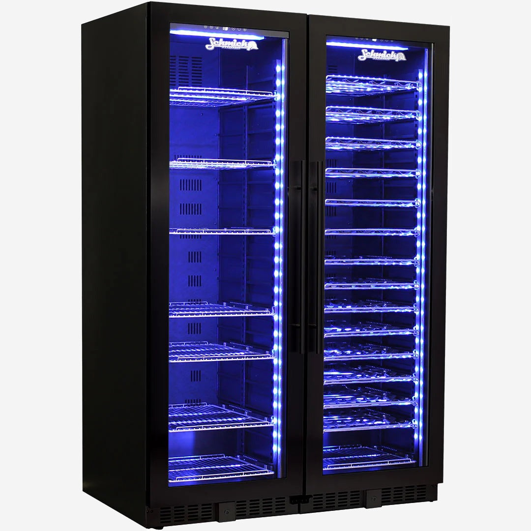 Schmick Matching Upright Glass Door Beer And Wine Refrigerator Combination Model BD425-Combo-B