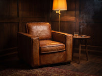 Drover Track-Arm Armchair - Vintage Cognac