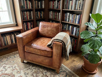 Drover Track-Arm Armchair - Vintage Cognac