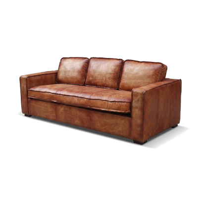 Drover Track-Arm Three-Seat Lounge – Vintage Cognac