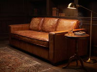 Drover Track-Arm Three-Seat Lounge - Vintage Cognac