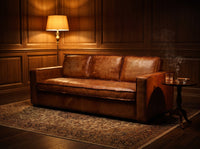 Drover Track-Arm Three-Seat Lounge - Vintage Cognac