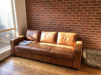 Drover Track-Arm Three-Seat Lounge - Vintage Cognac
