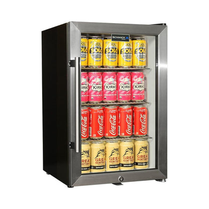 Tropical Glass Door Mini Bar Fridge Chromed Adjustable Shelves Blue Led Light And Holds 80 Cans Add 1 Extra Yr Parts/Labour (+$139.00)