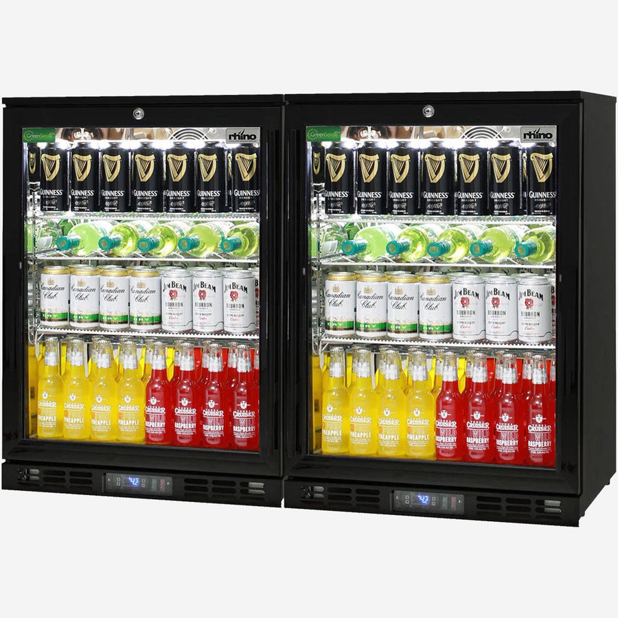 Alfresco Glass 2 Door Bar Fridge Energy Efficient