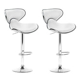 Artiss Set of 2 Bar Stools PU Leather Gas Lift - White