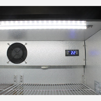 Schmick Black Bar Fridge 2 Door With Heated Glass and Triple Glazing Model SK190-B
