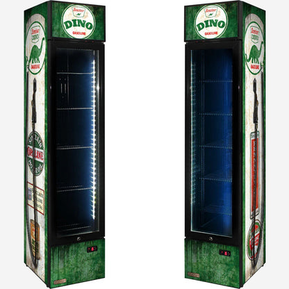 Dino - Fuel Pump Branded Skinny Upright Bar Fridge